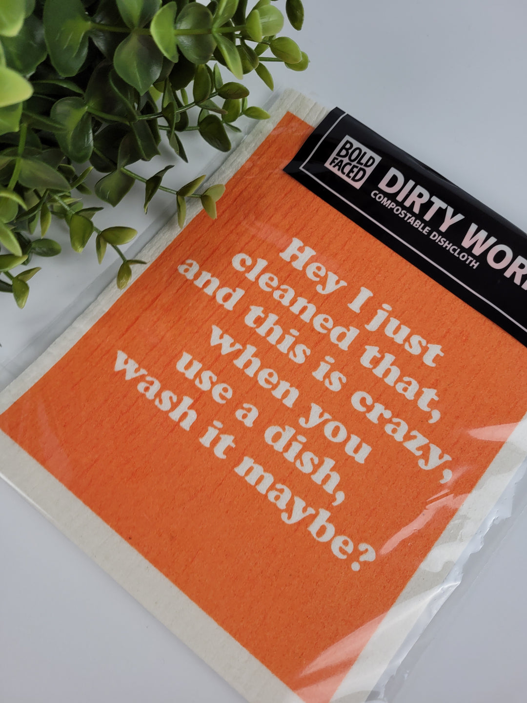 Bold Faced Goods, Funny Compostable Single Dishcloths