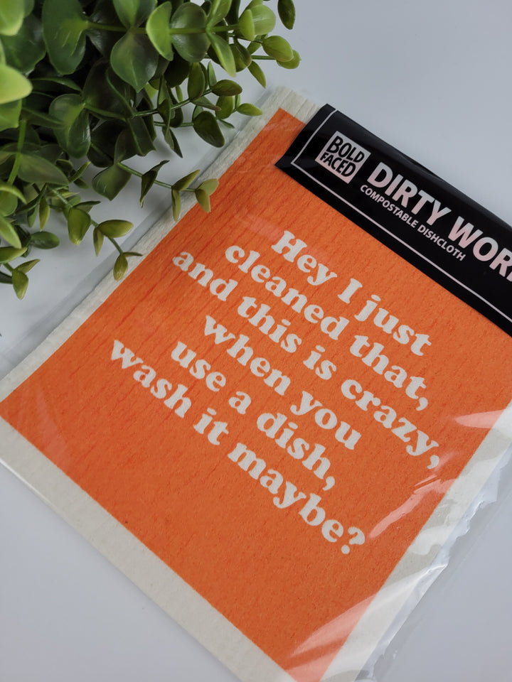 Bold Faced Goods, Funny Compostable Single Dishcloths