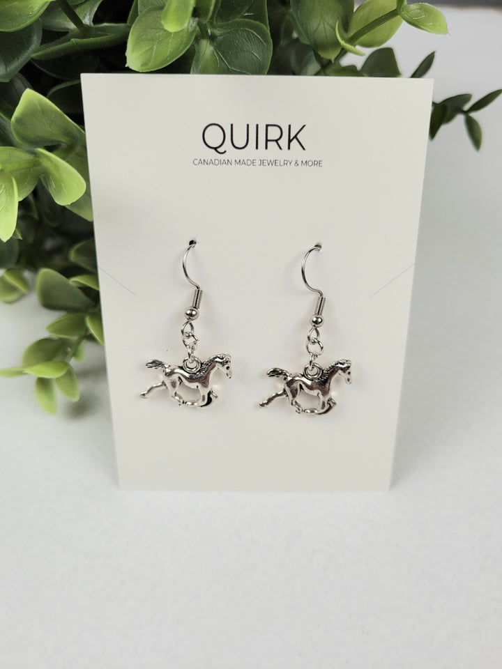 Quirk Handmade Jewelry, Stainless Steel Dangling Earrings