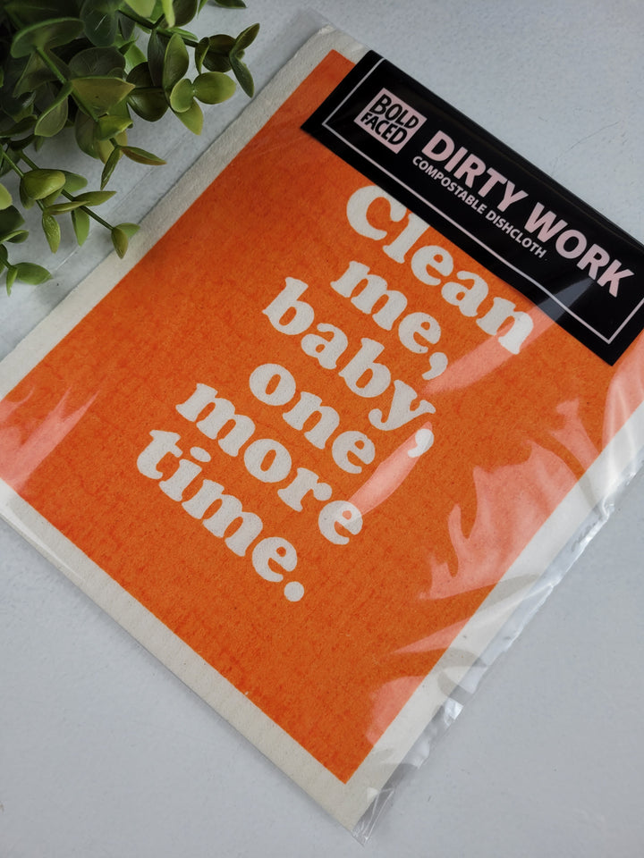 Bold Faced Goods, Funny Compostable Single Dishcloths