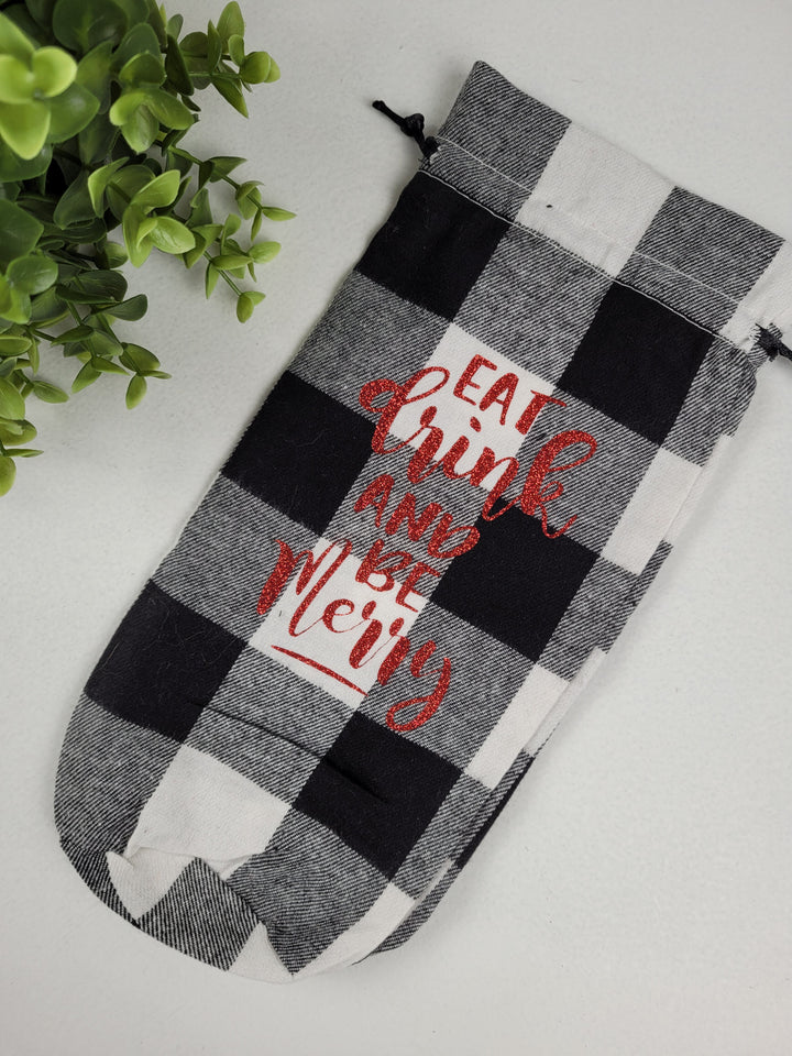 Lindsay's Creations, Plaid Fur Wine Bags
