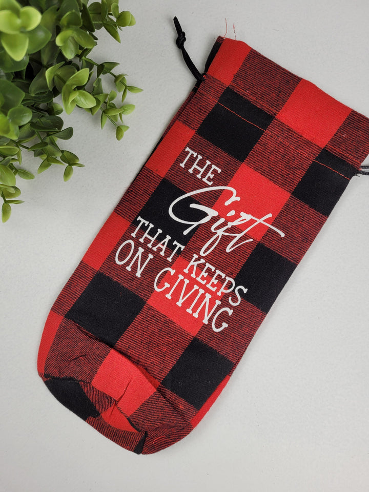 Lindsay's Creations, Plaid Fur Wine Bags