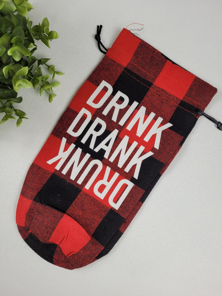 Lindsay's Creations, Plaid Fur Wine Bags