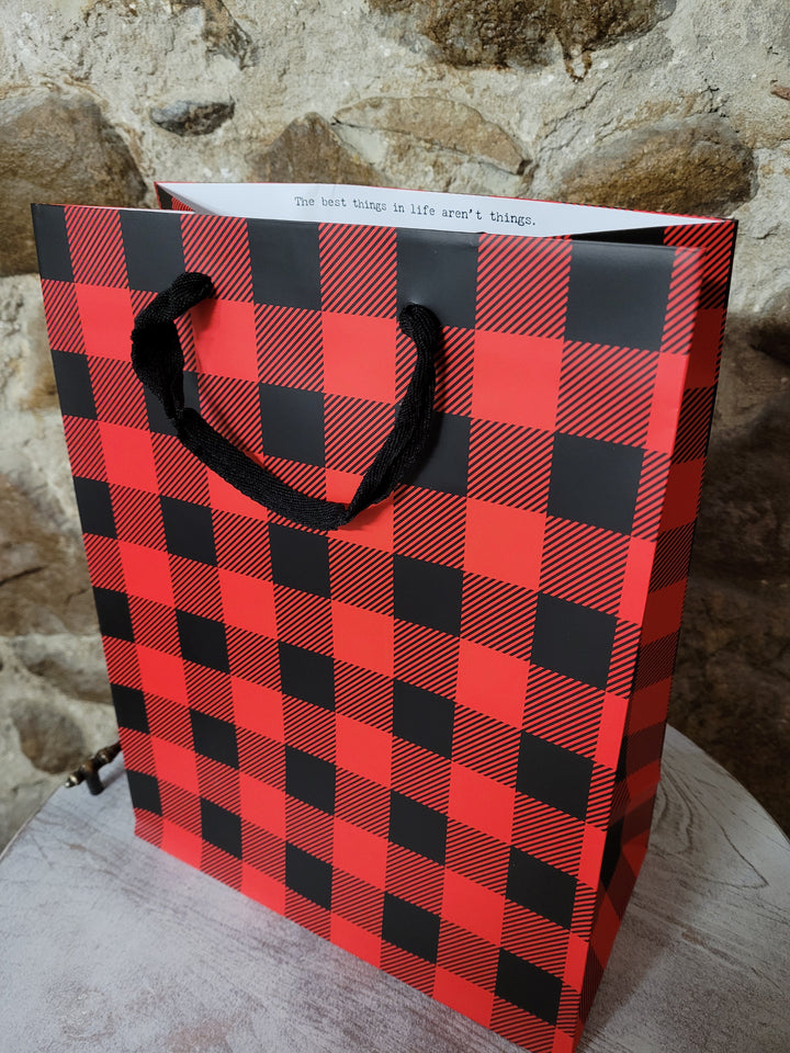 Plaid Holiday Gift Bags