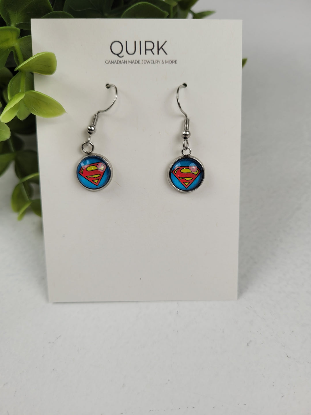 Quirk Handmade Jewelry, Stainless Steel Dangling Earrings