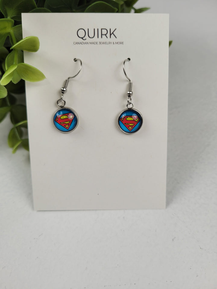 Quirk Handmade Jewelry, Stainless Steel Dangling Earrings