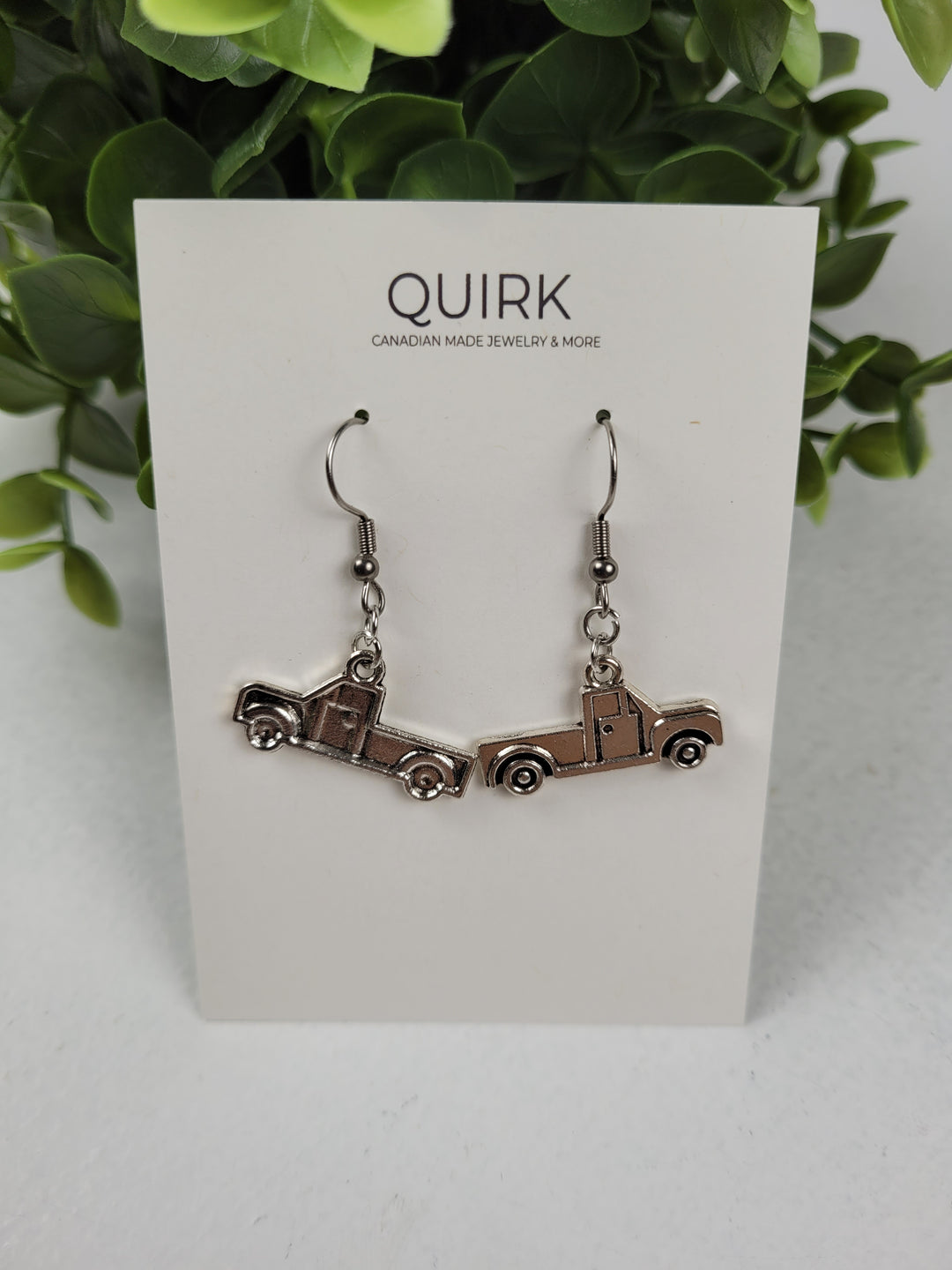 Quirk Handmade Jewelry, Stainless Steel Dangling Earrings