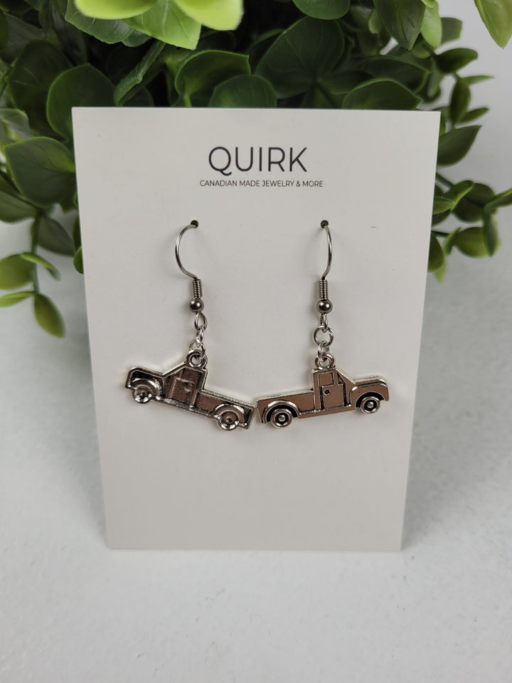 Quirk Handmade Jewelry, Stainless Steel Dangling Earrings