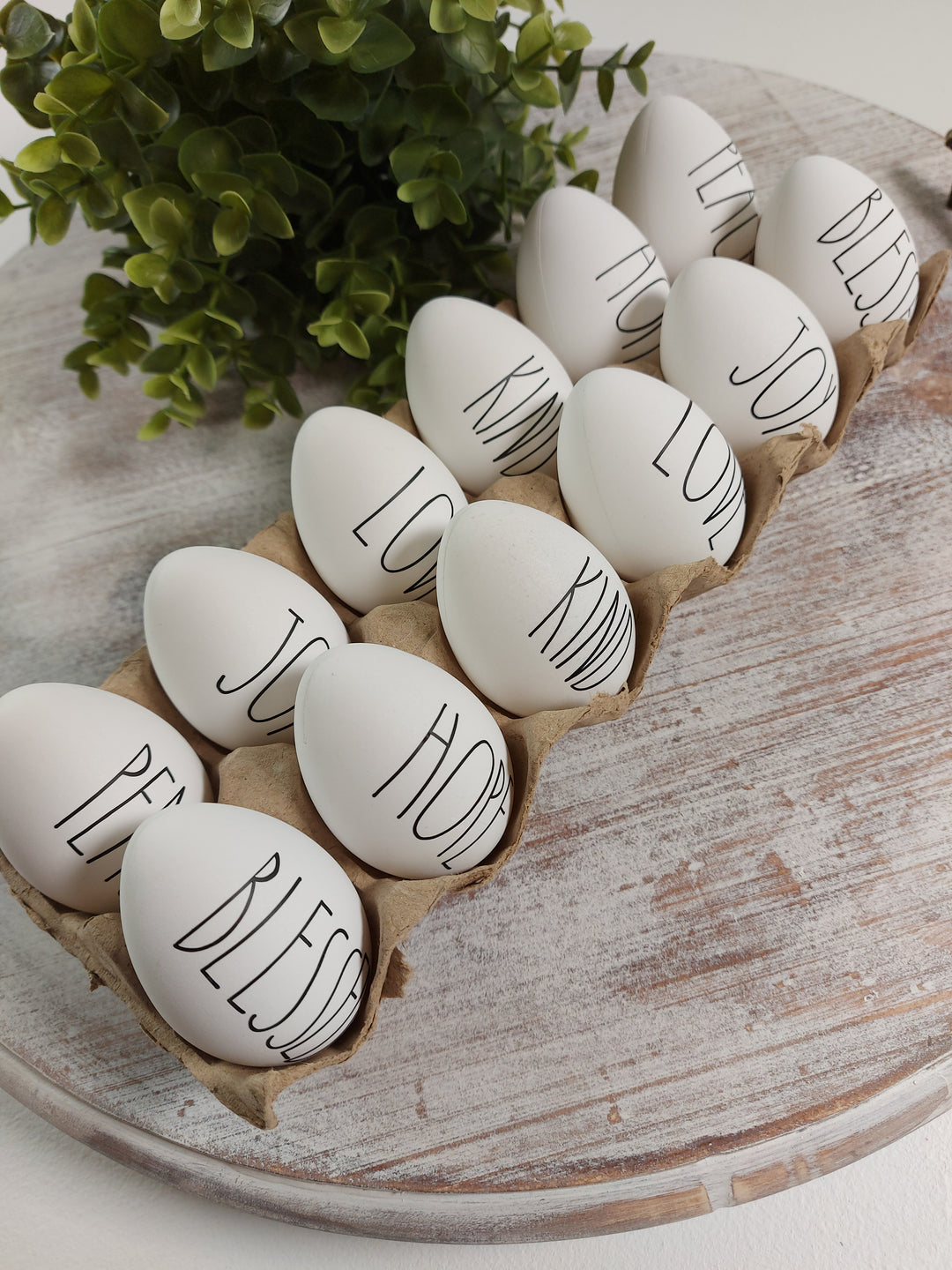 Liz's Custom Creation, Rae Dunn Inspired Eggs