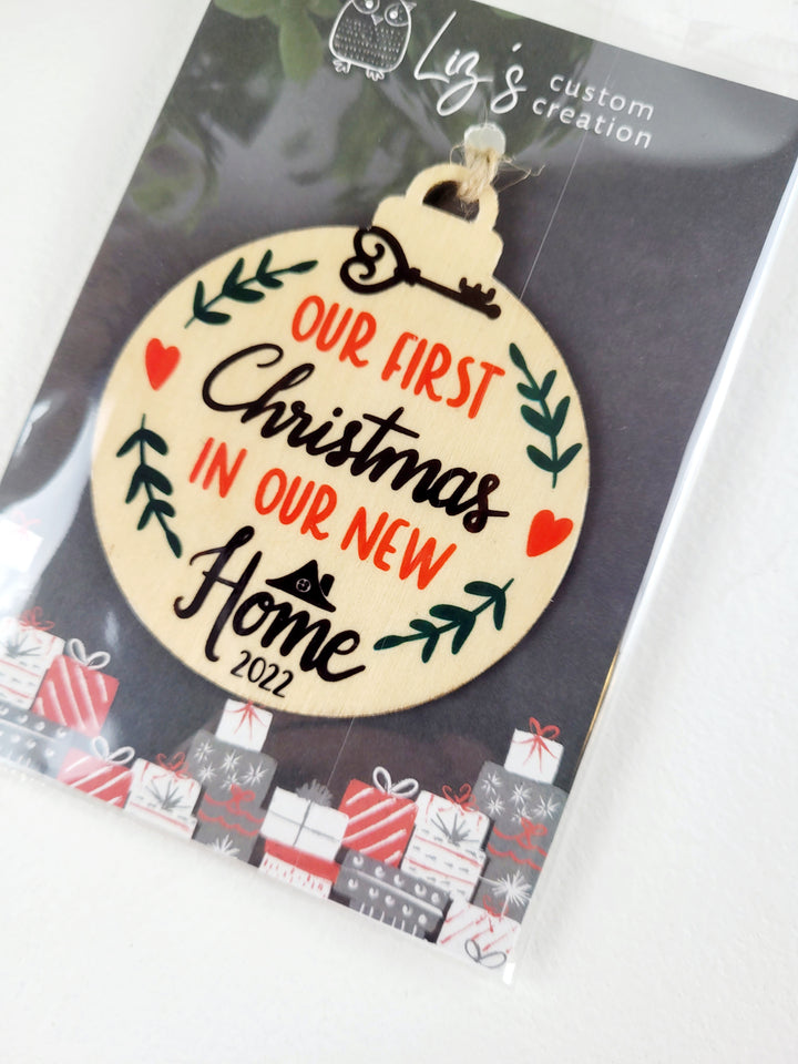 Liz's Custom Creations, Wooden Printed Ornaments