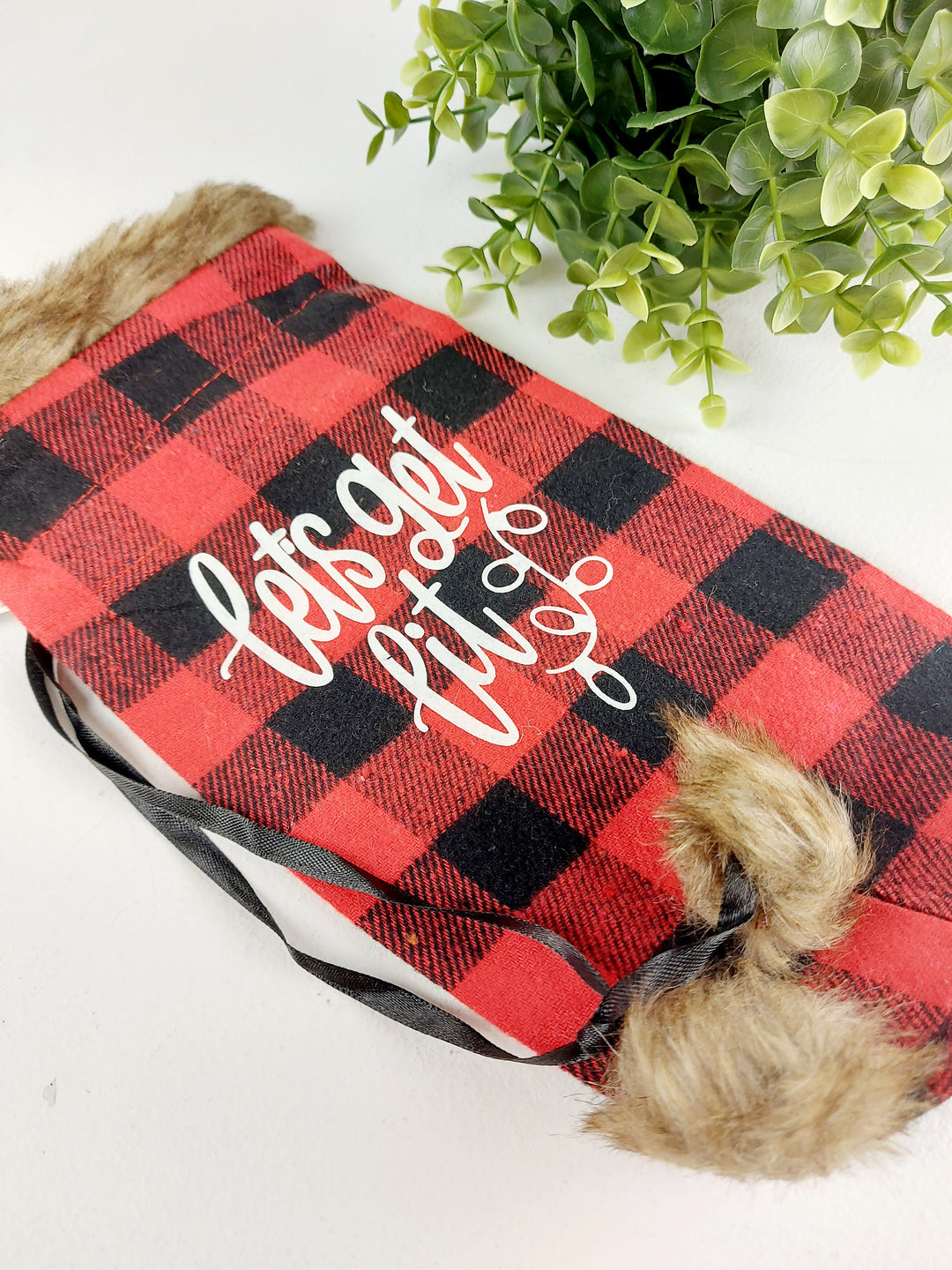 Lindsay's Creations, Plaid Fur Wine Bags