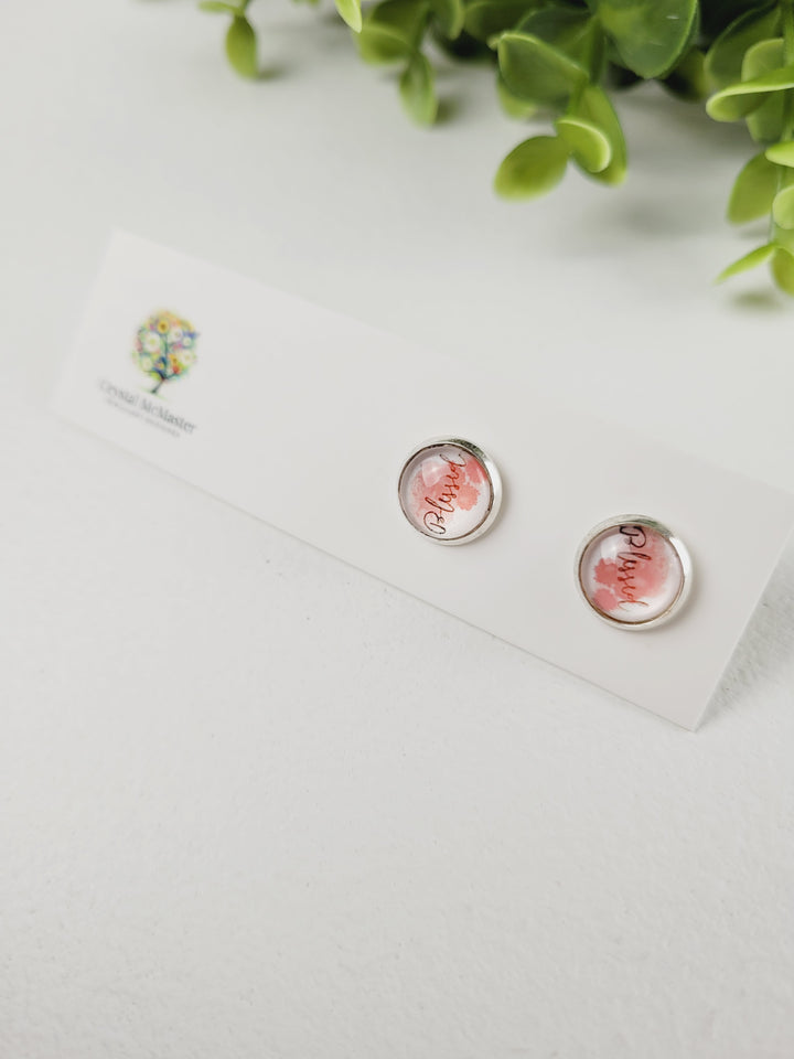 Crystal McMaster Jewellery, Stainless Steel Cabochon Studs
