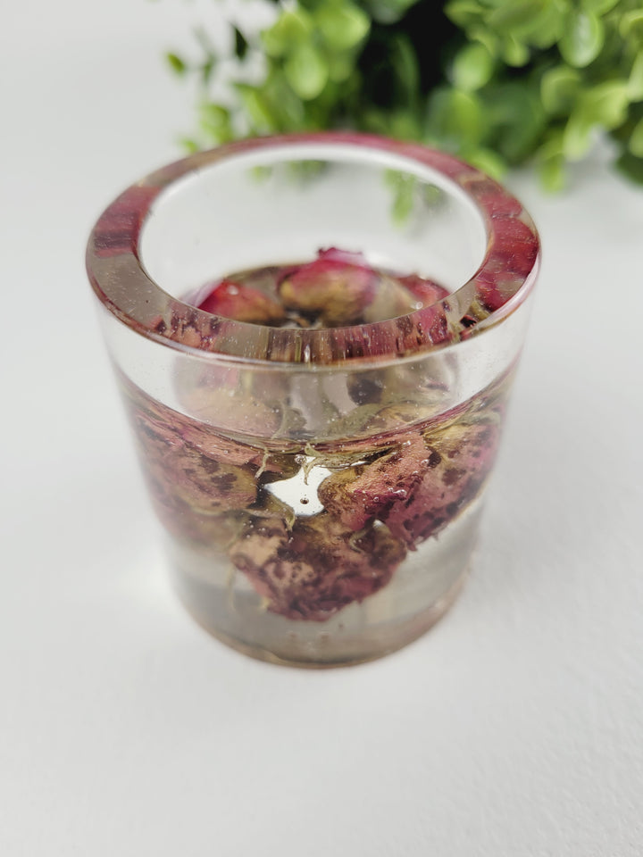 Little Pretty Designs, Pressed Flower Resin Tealight Holders