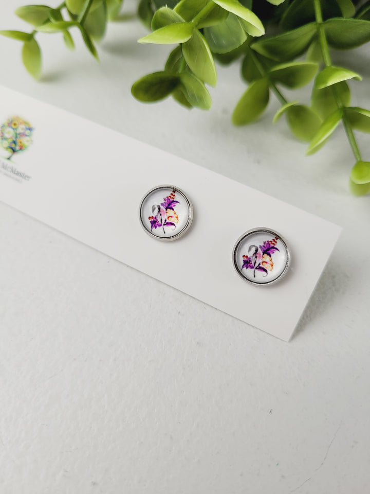 Crystal McMaster Jewellery, Stainless Steel Cabochon Studs