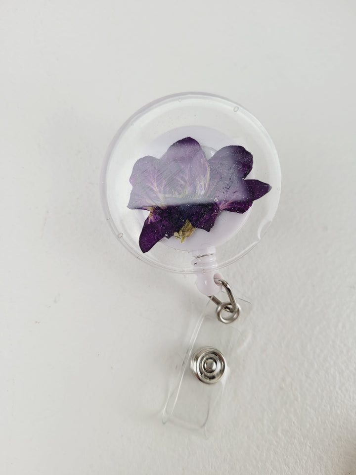 Little Pretty Designs, Floral Resin Retractable Badge Clips