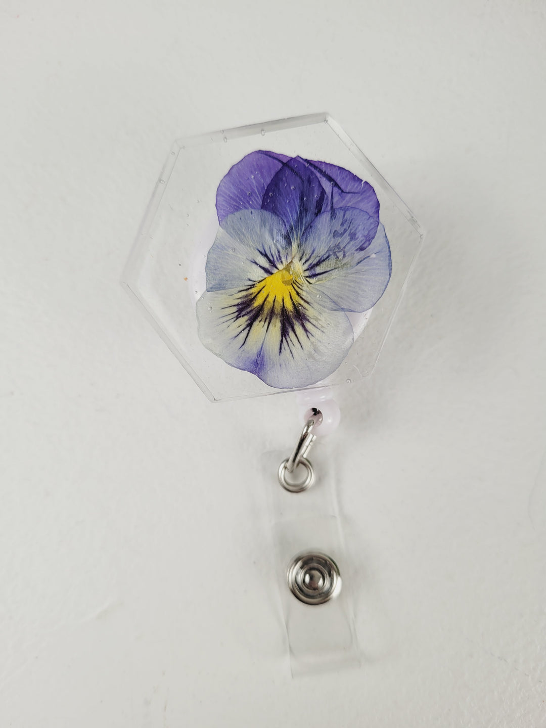 Little Pretty Designs, Floral Resin Retractable Badge Clips