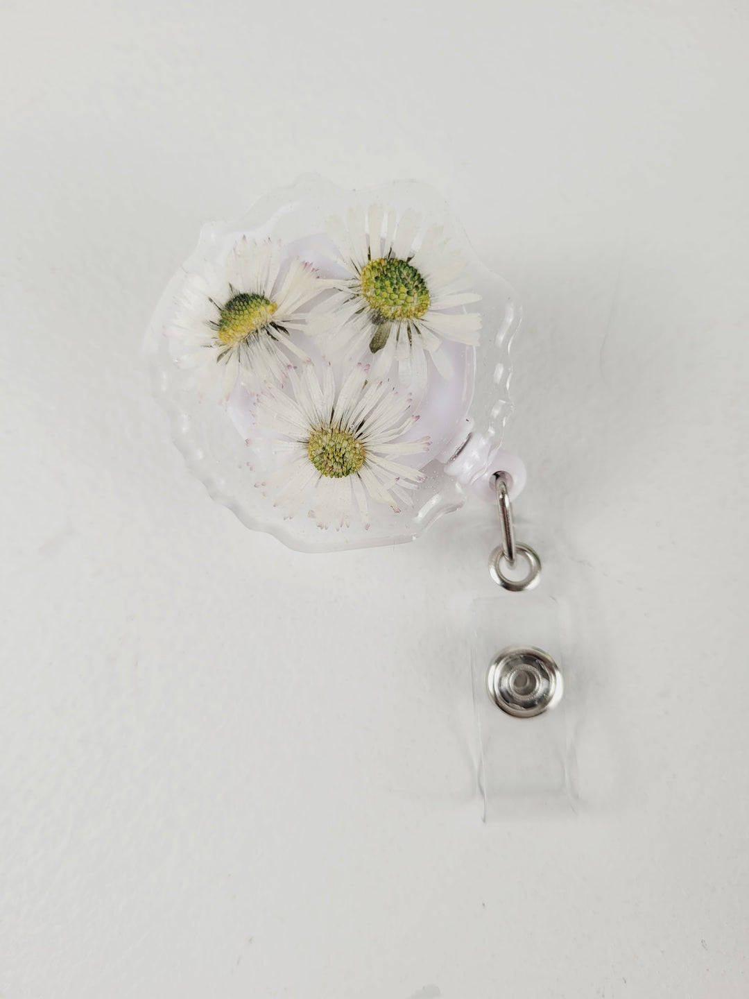 Little Pretty Designs, Floral Resin Retractable Badge Clips