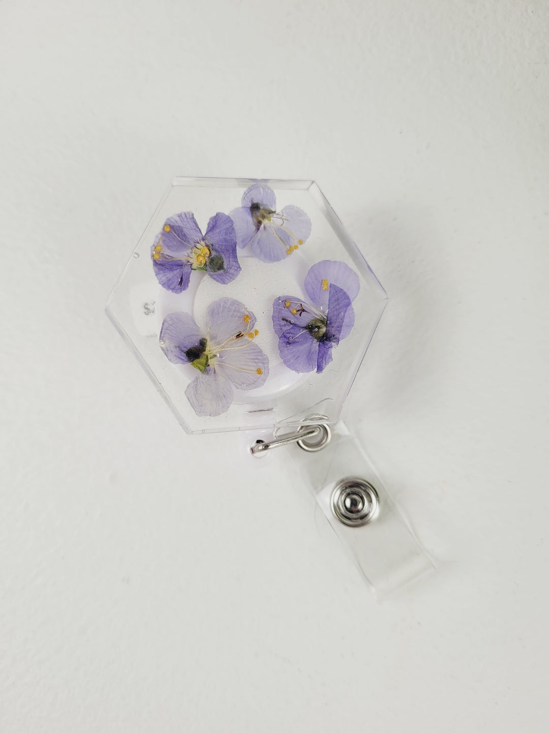 Little Pretty Designs, Floral Resin Retractable Badge Clips