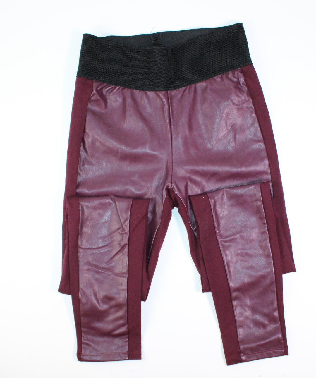 FOREVER 21 BURGUNDY PLEATHER PANT SMALL EUC