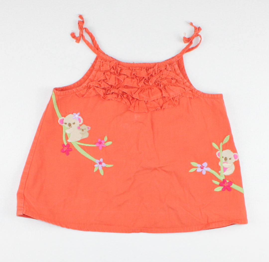 GYMBOREE ORANGE KOALA TOP 18-24M EUC