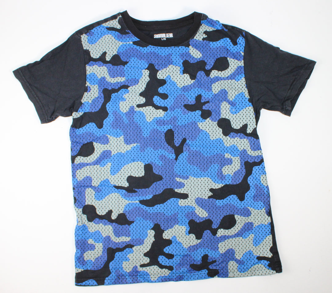 SURVIVAL GEAR CAMO LS TOP YLG EUC