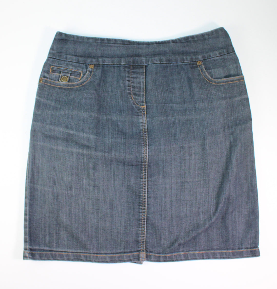 CONTRAST DENIM SKIRT 11 VGUC