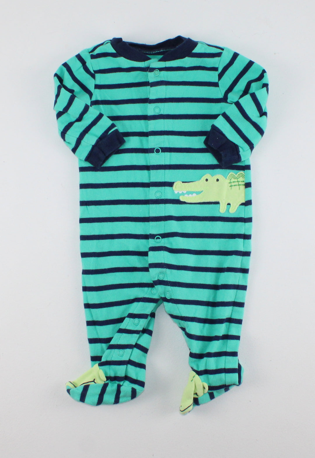 CARTERS GATOR PYJAMAS 3-6M EUC