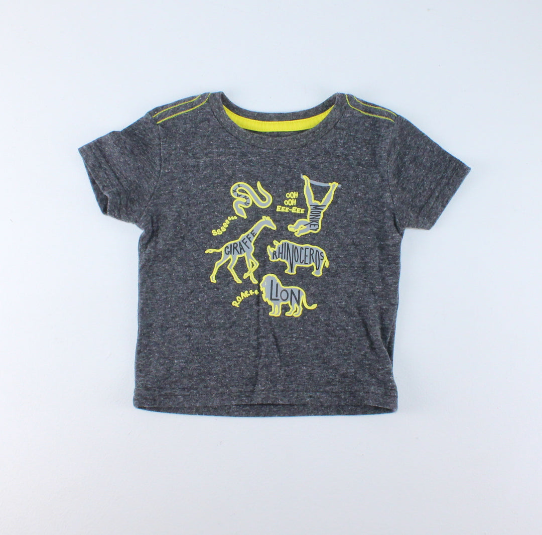 GEORGE ZOO TEE 3-6M EUC