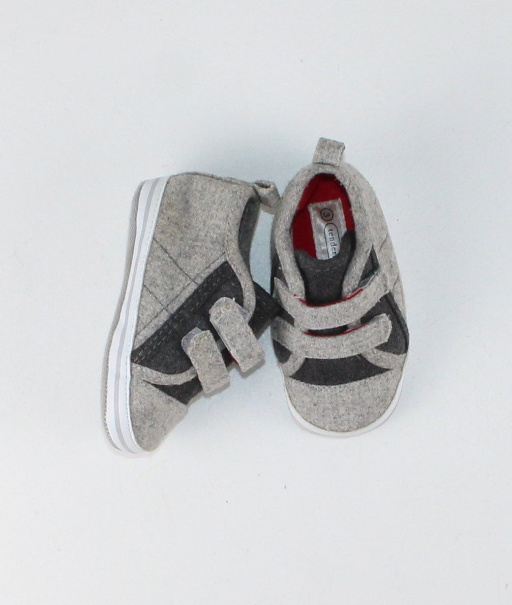 TENDERTOES GREY CRIB SHOE SIZE 3 BABY EUC