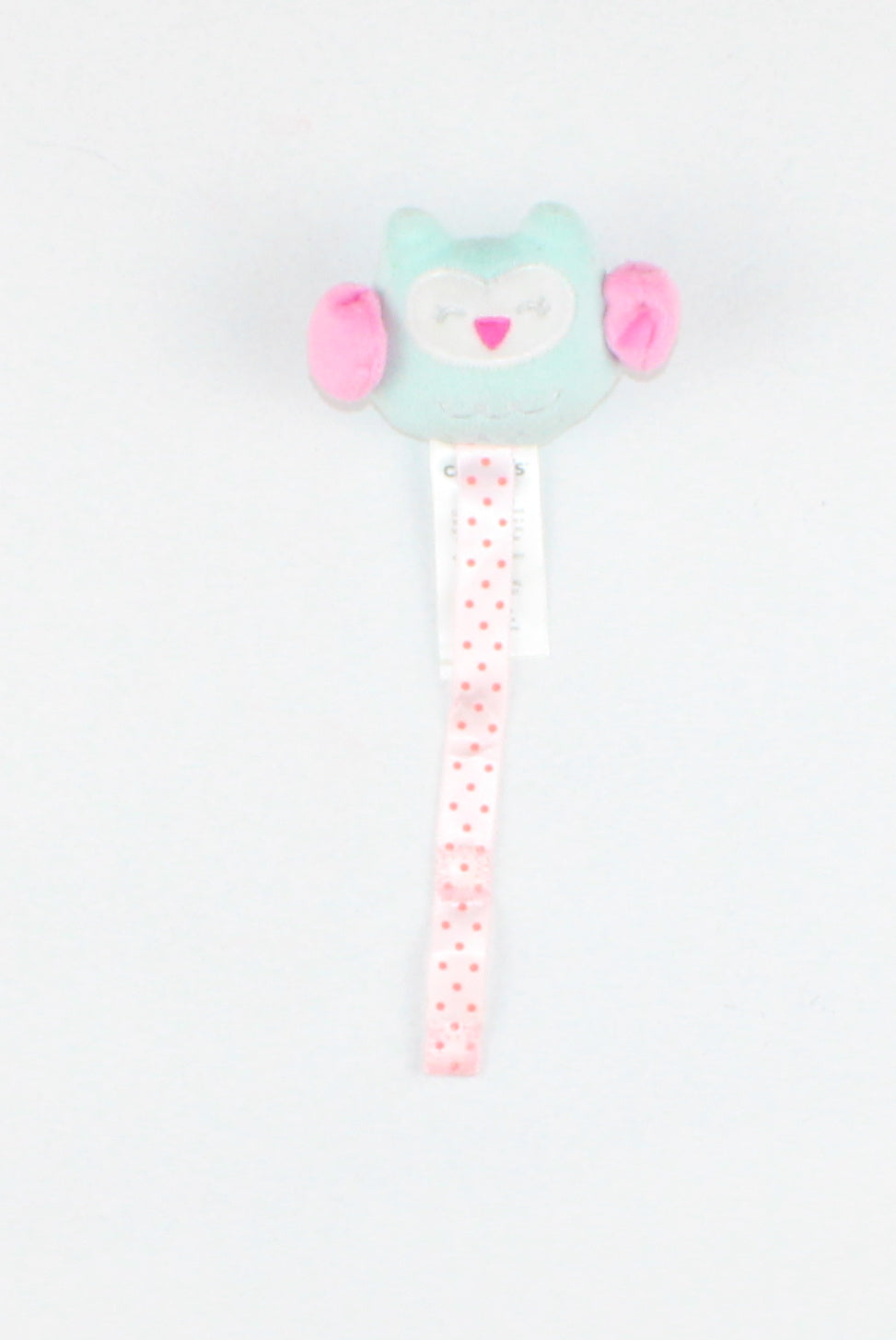 CARTER'S BLUE OWL SOOTHER CLIP EUC