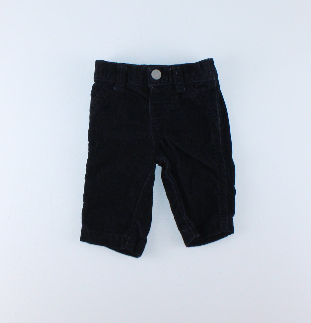 CARTERS BLACK THIN CORDUROY PANTS NEWBORN EUC