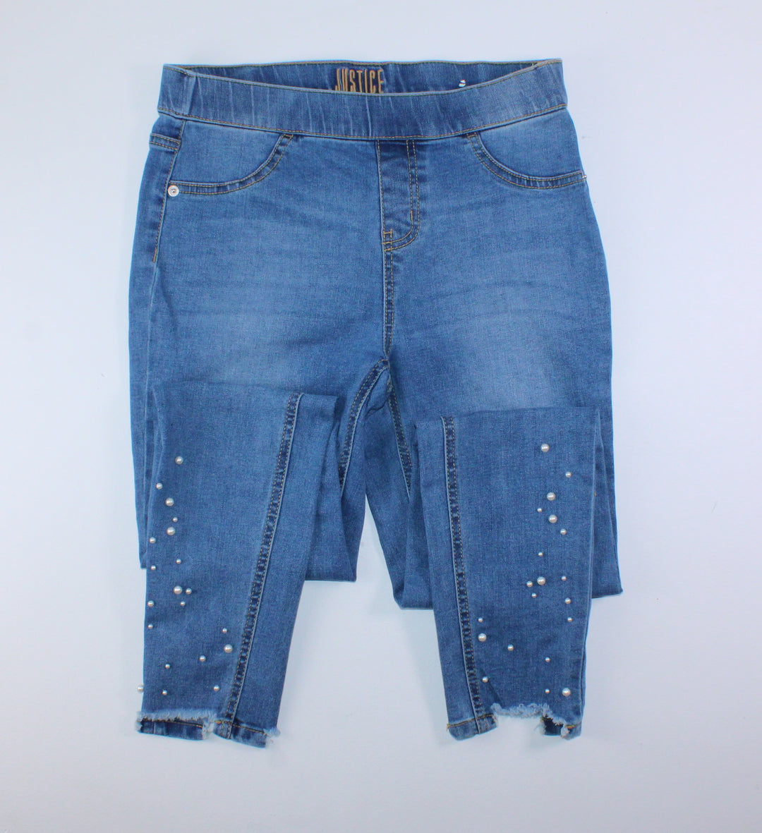 JUSTICE JEWELLED JEANS 16Y EUC