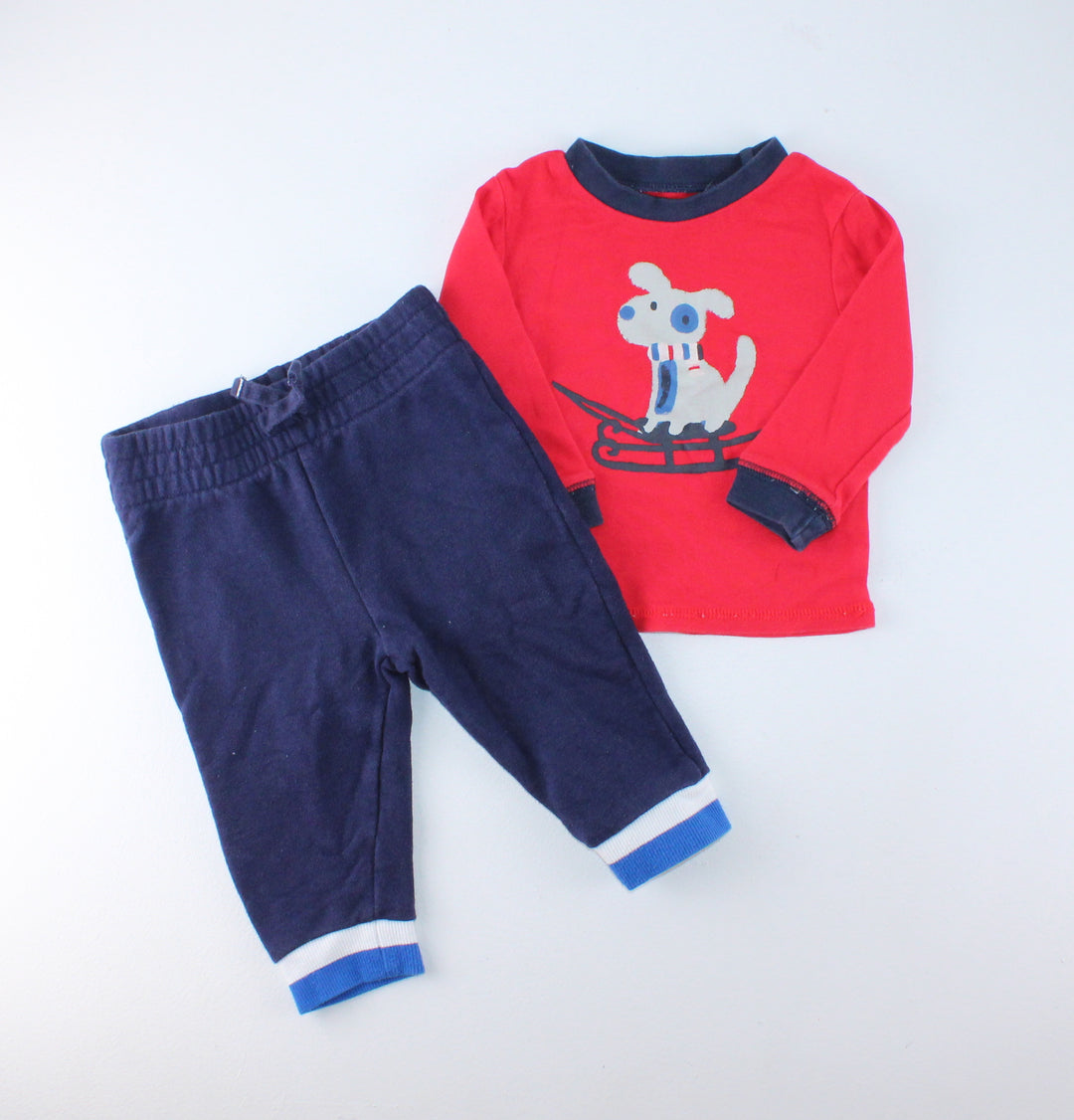 JOE FRESH DOG OUTFIT 6-12M EUC