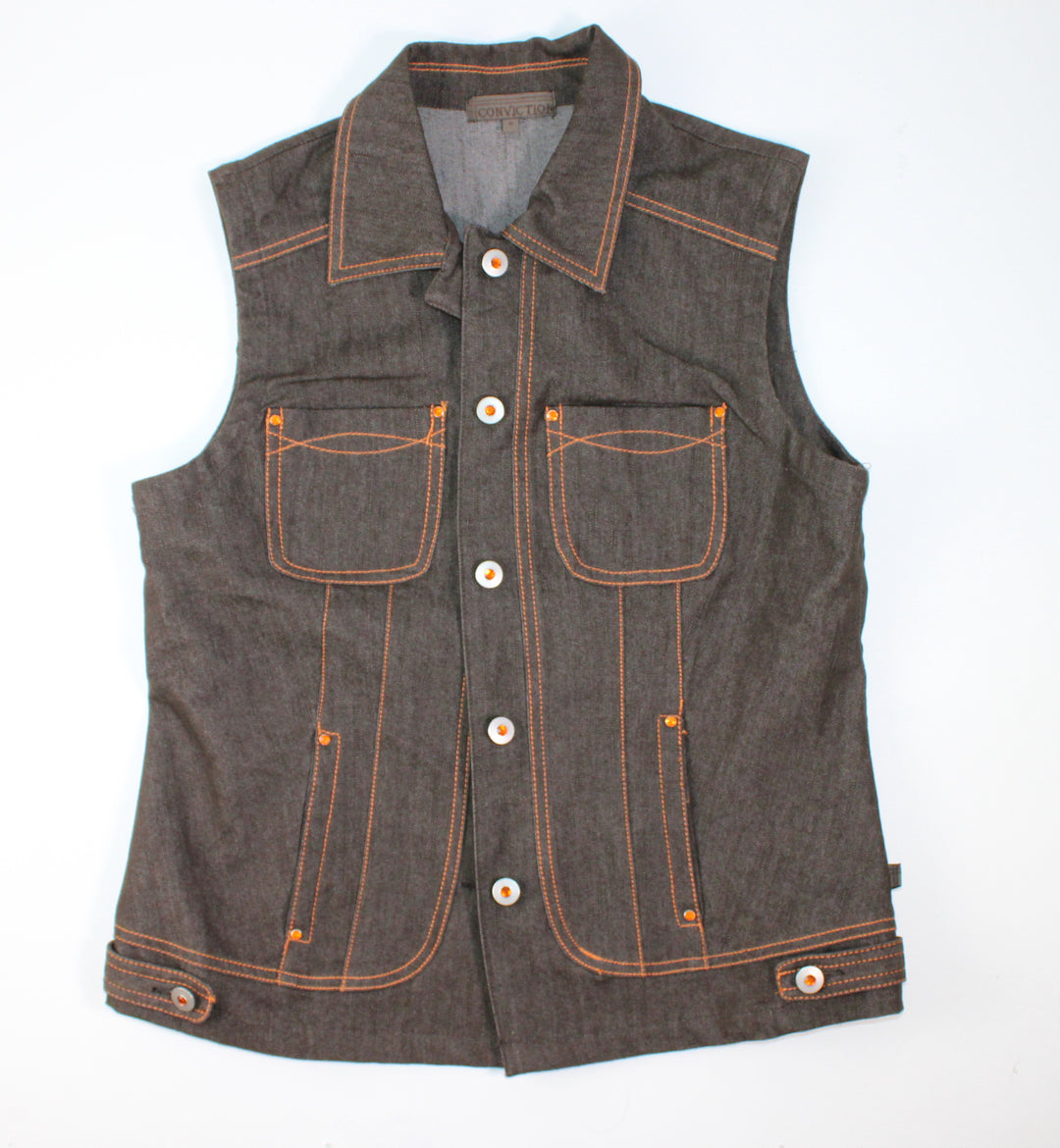 CONVICTION DENIM VEST LADIES SMALL EEUC