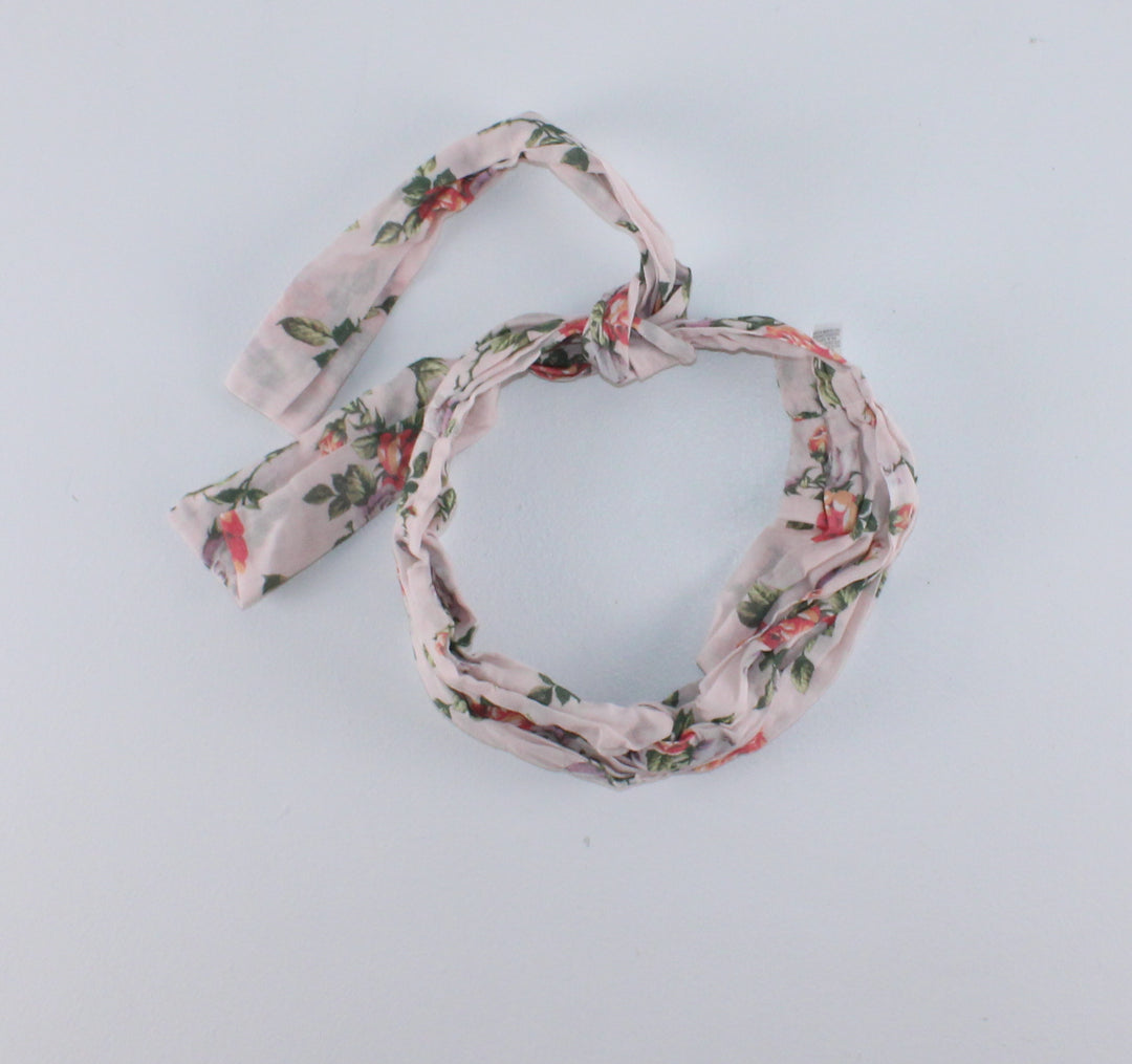 TIE BACK KNOT HEADBAND FLORAL EUC