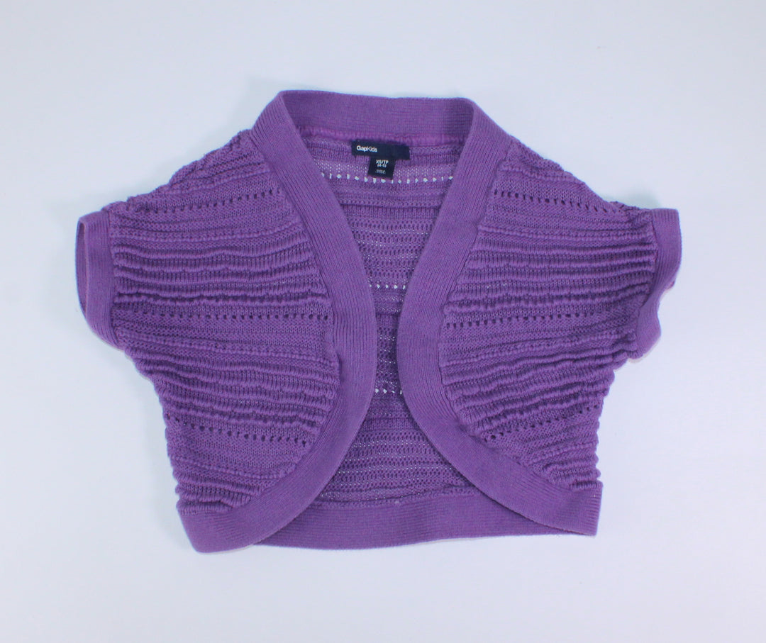 GAP KIDS PURPLE KNIT SHRUG 4Y EUC