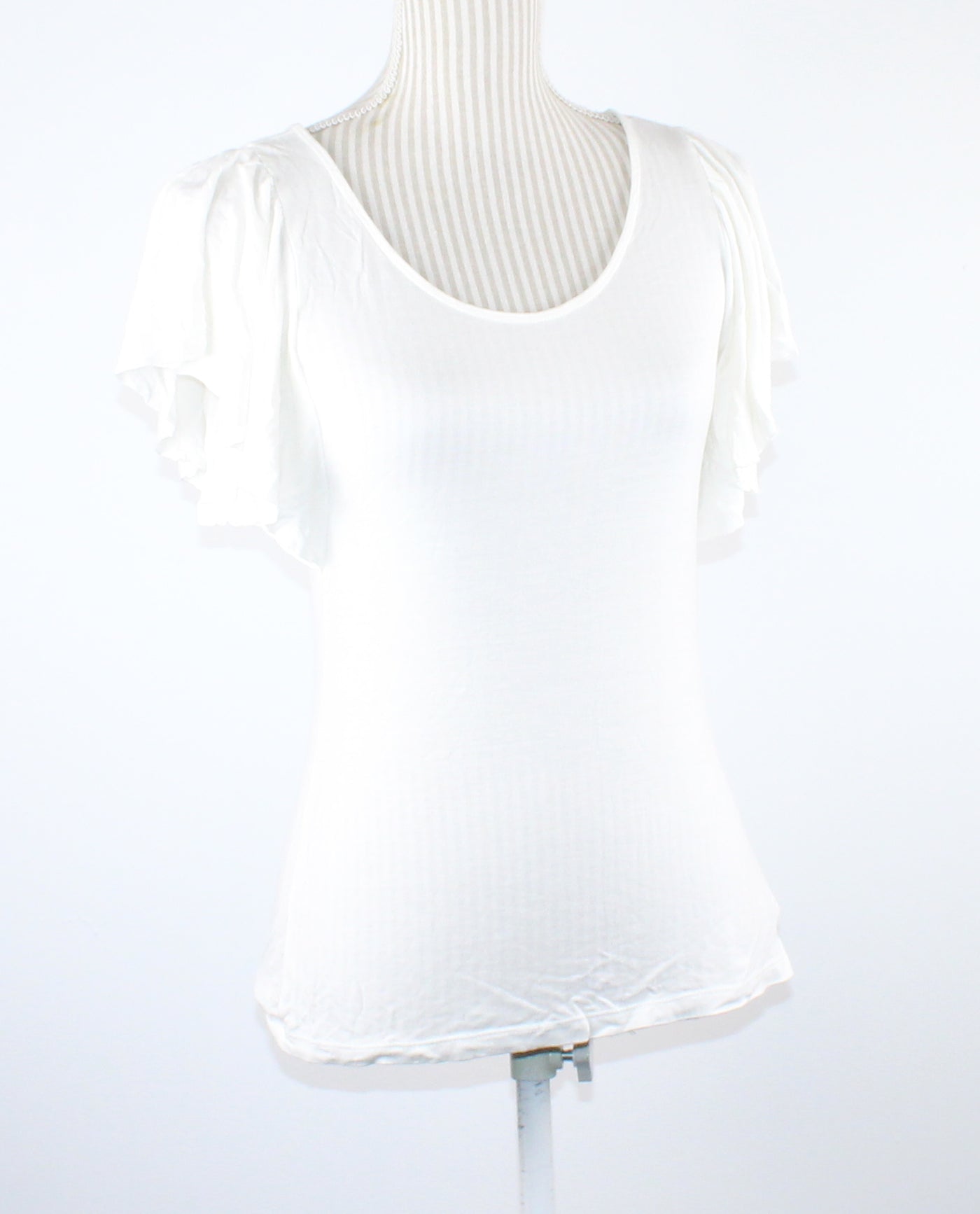 OLD NAVY WHITE SOFT TEE LADIES SMALL EUC