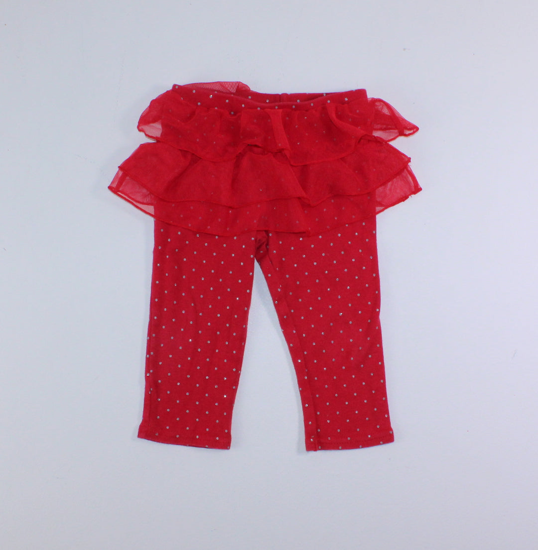 CARTERS RED TUTU LEGGINGS 12M EUC