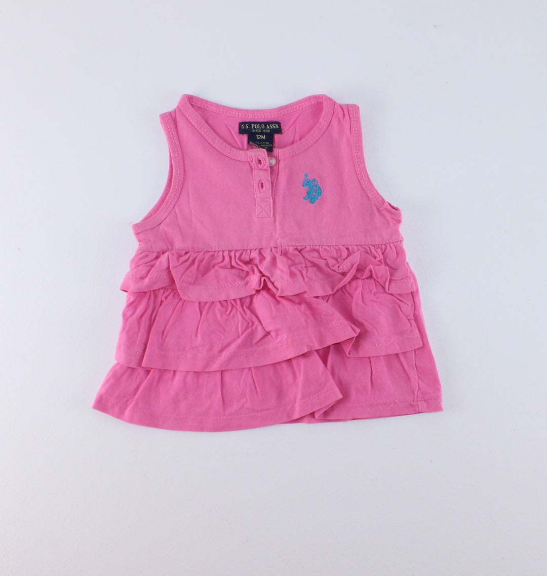 US POLO ASSN PINK TOP 12M EUC