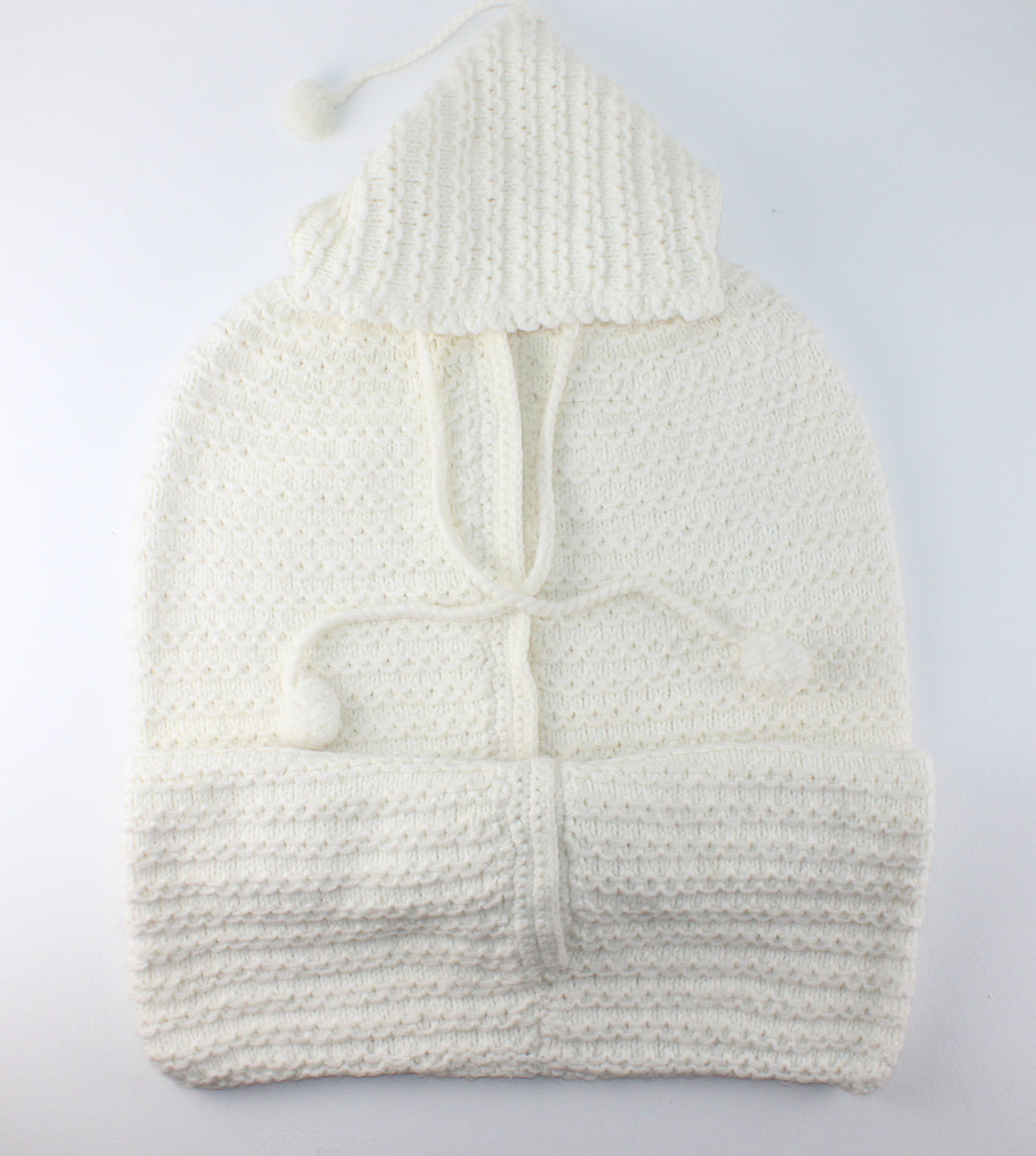 HANDMADE WHITE HOODED BABY SLEEP SAC EUC