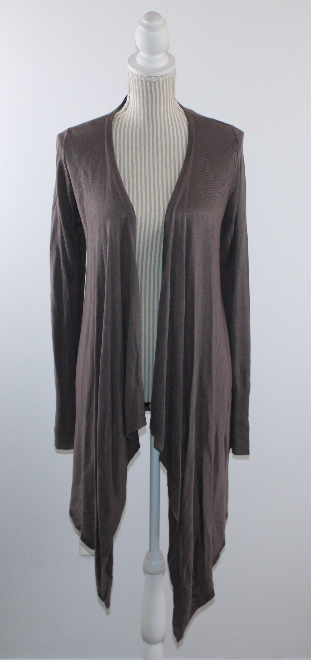 SRS GREY LONG CARDIGAN WITH POCKETS LADIES SMALL EUC