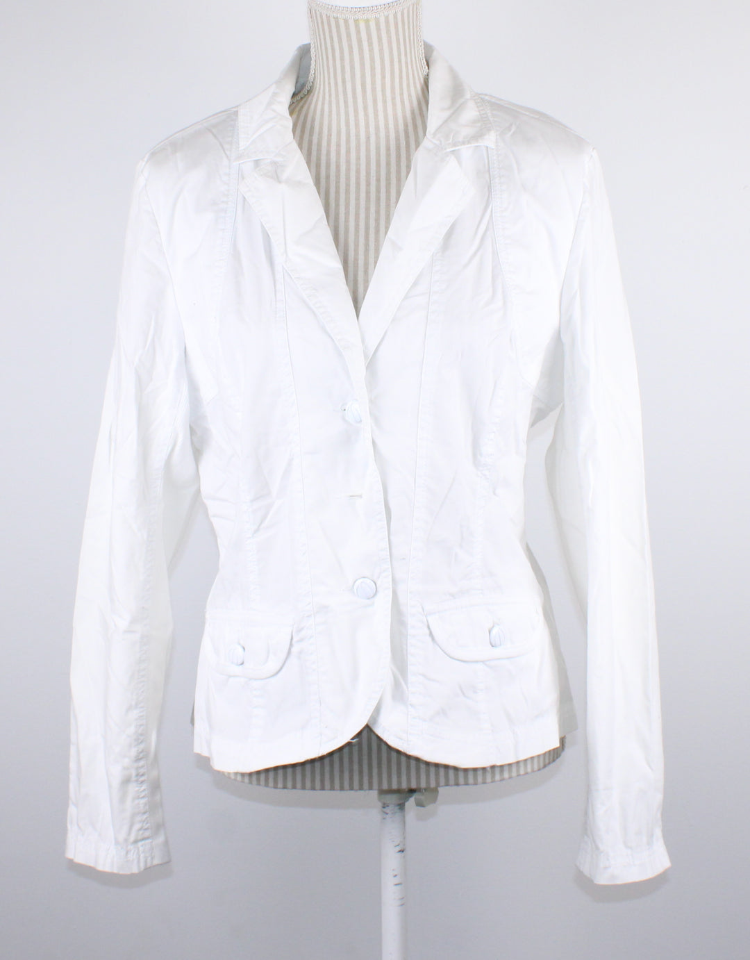 SPANNER WHITE BLAZER LADIES SIZE 12 EUC