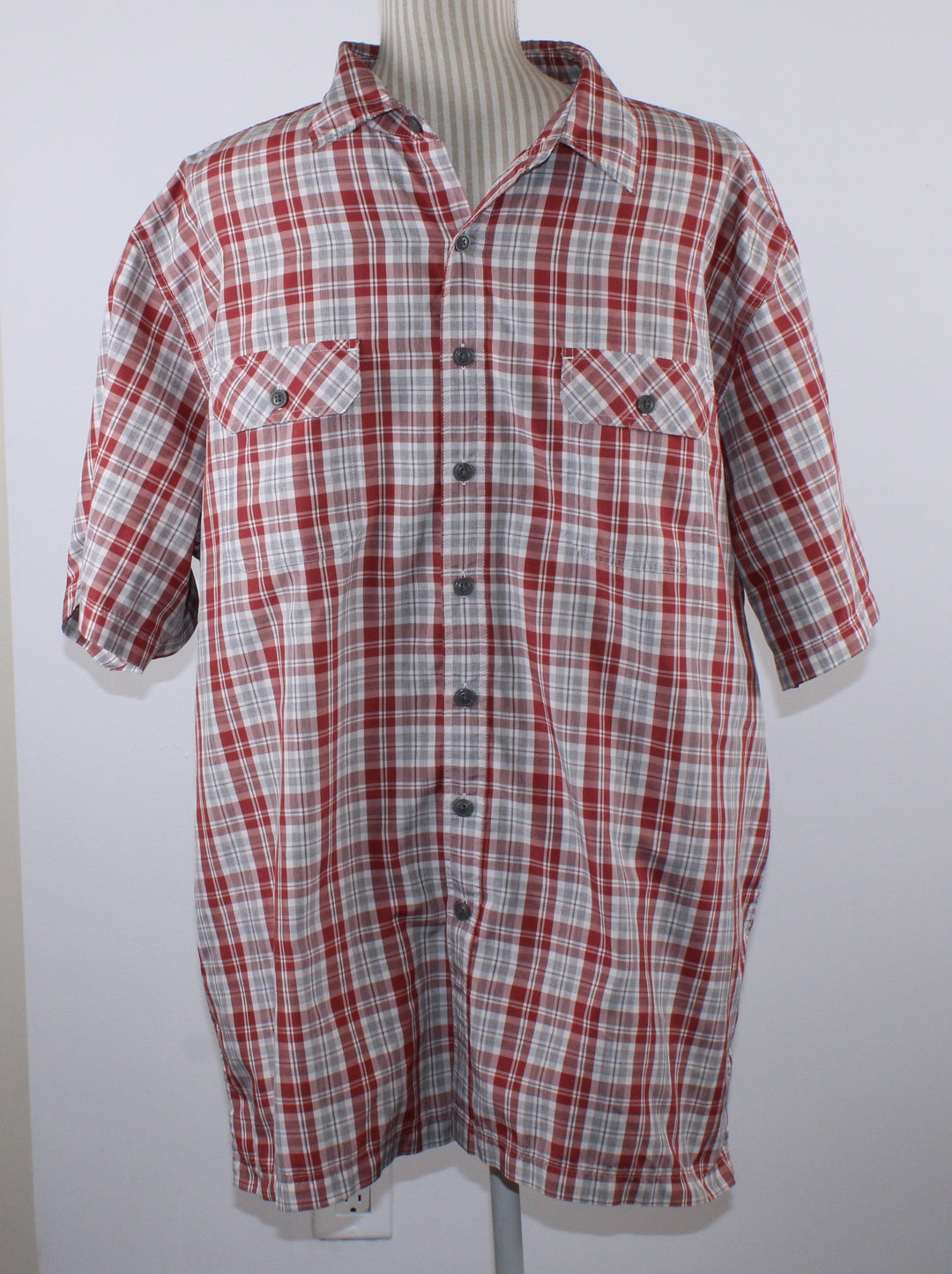 CROFTS & BARROW QUICK DRY PLAID TOP MENS XL EUC