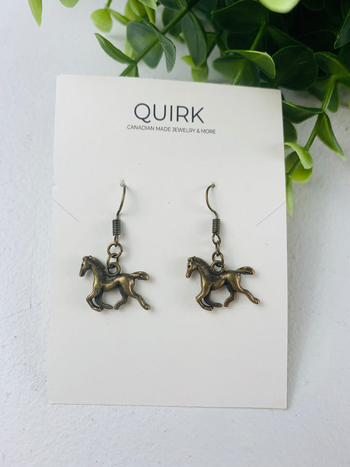 Quirk Handmade Jewelry, Stainless Steel Dangling Earrings