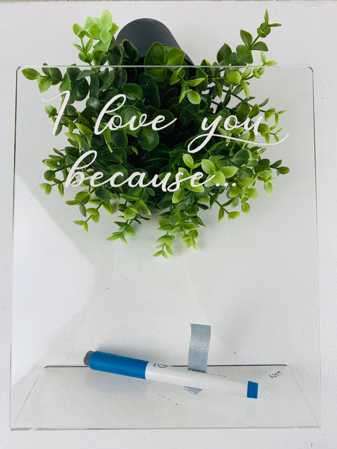 Namcor, Acyrlic "I Love You Because" Writing Board