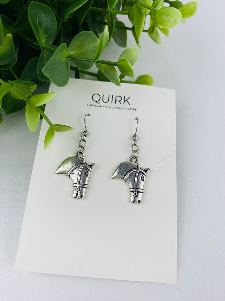 Quirk Handmade Jewelry, Stainless Steel Dangling Earrings