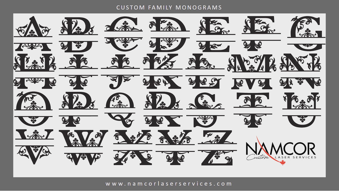 Namcor Personalized Monogram Steel Signs